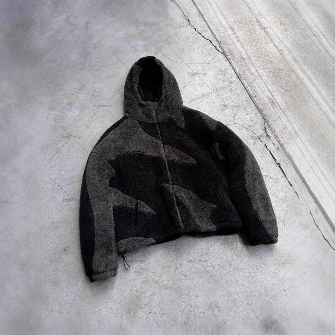 Streaked Fleece Jacket