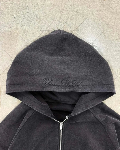 "I Feel" Charcoal Zip-up